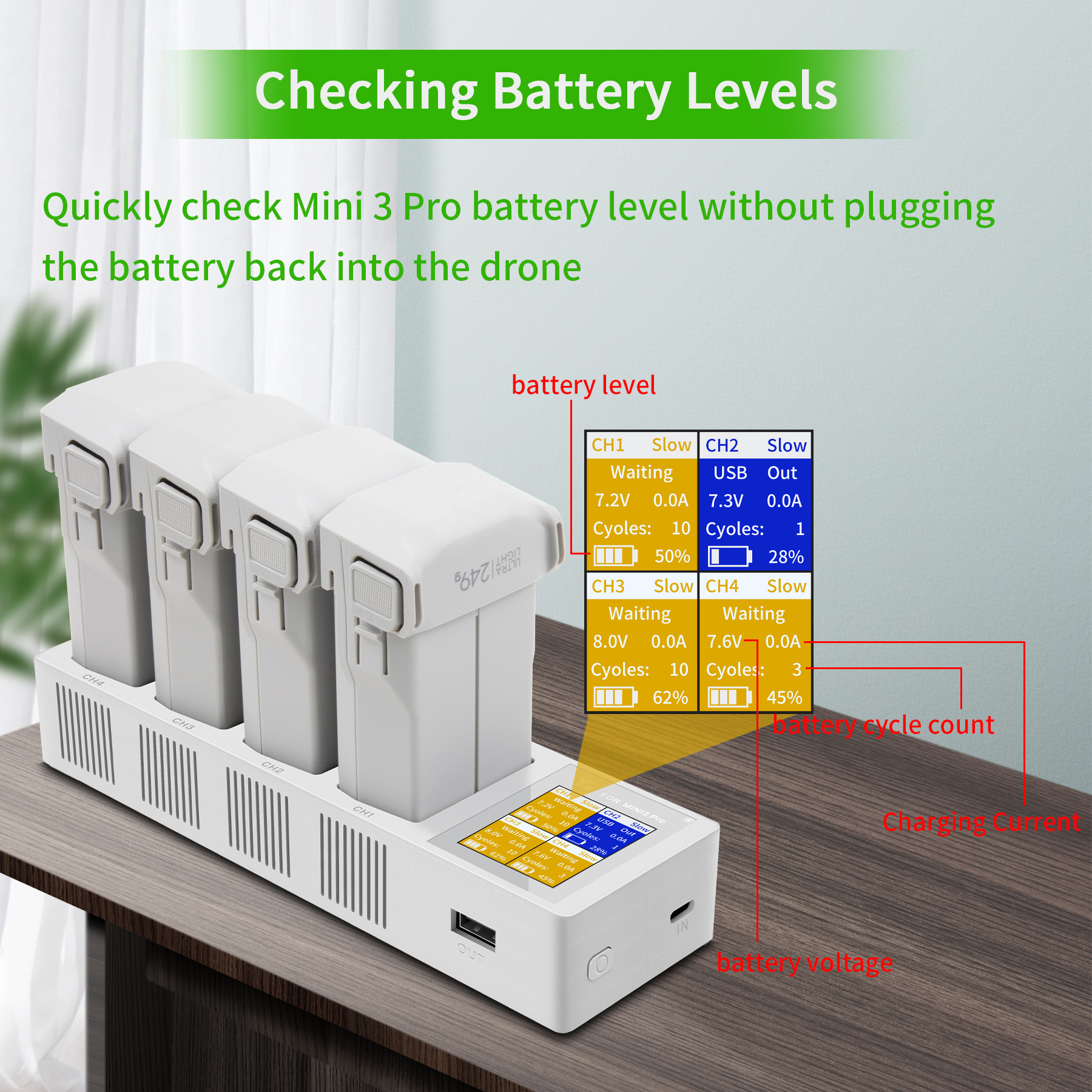4in1 3in1 Battery Charging Hub - огляд і ціна Drone Charging Hub