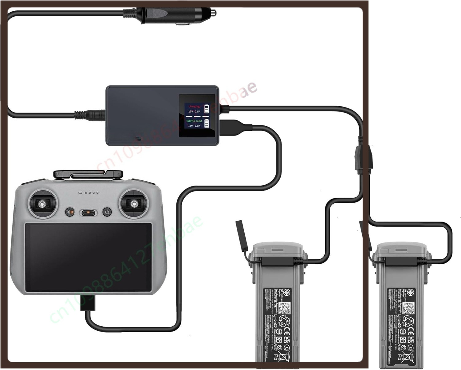 LCD battery car charger for DJ - огляд і ціна Drone Charging Hub