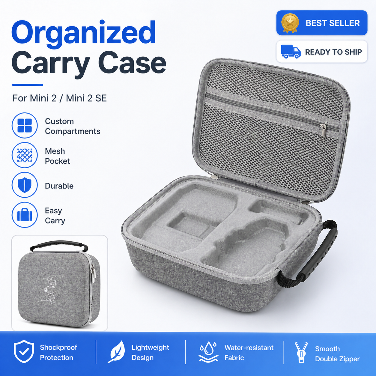 DJI Mini 2/SE Hard Shell Case  - огляд і ціна Drone Hard Shell Case