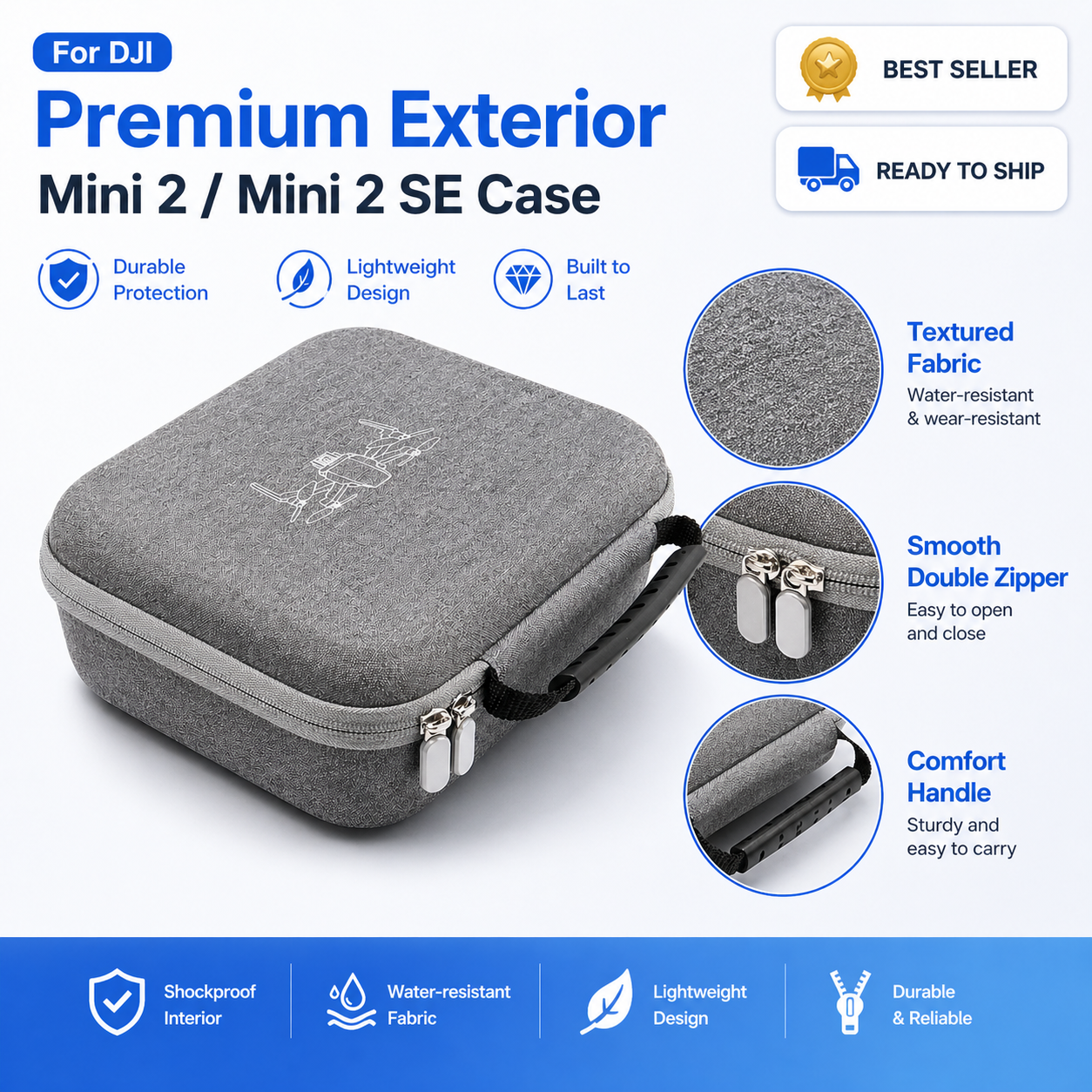 DJI Mini 2/SE Hard Shell Case  - огляд і ціна Drone Hard Shell Case
