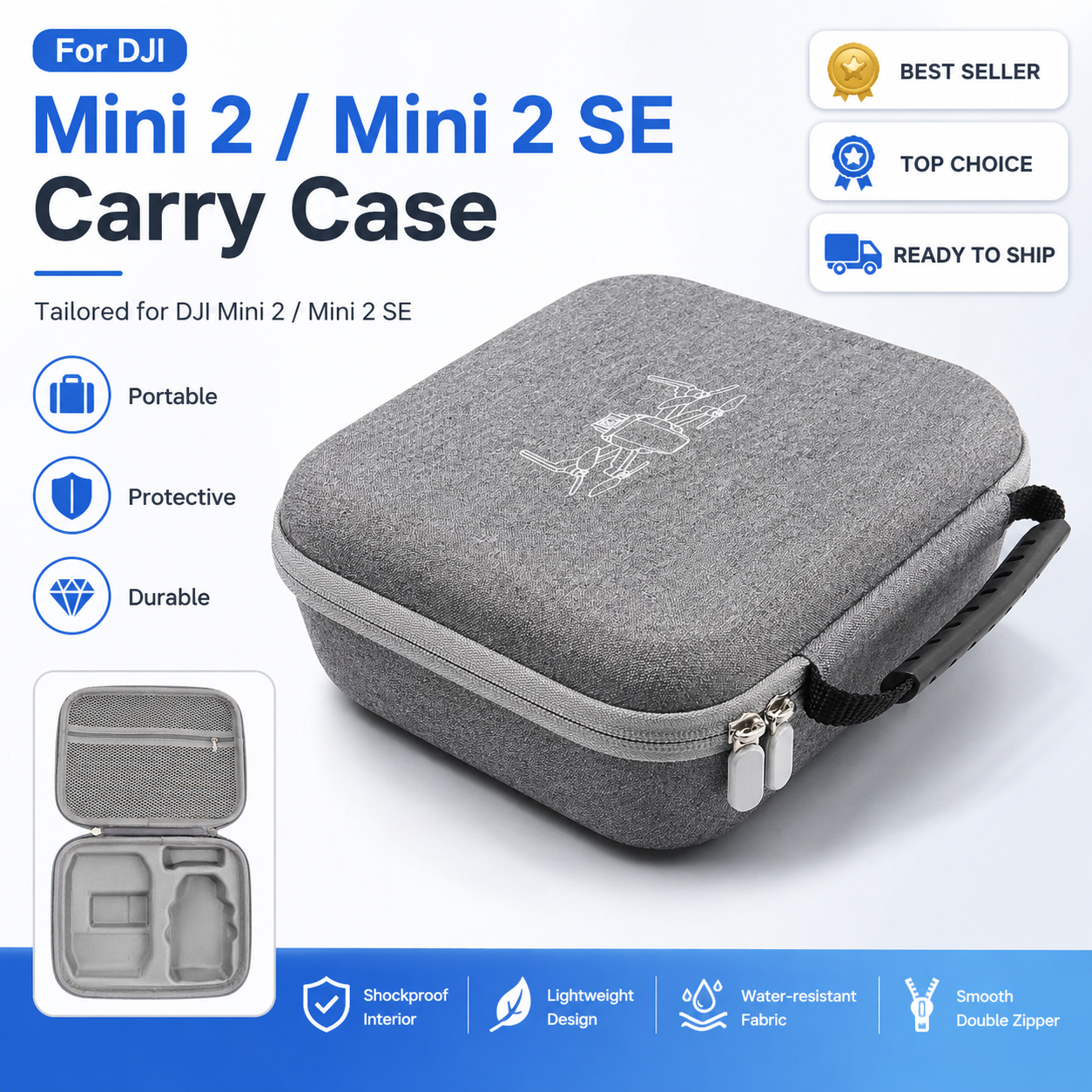 DJI Mini 2/SE Hard Shell Case  - огляд і ціна Drone Hard Shell Case