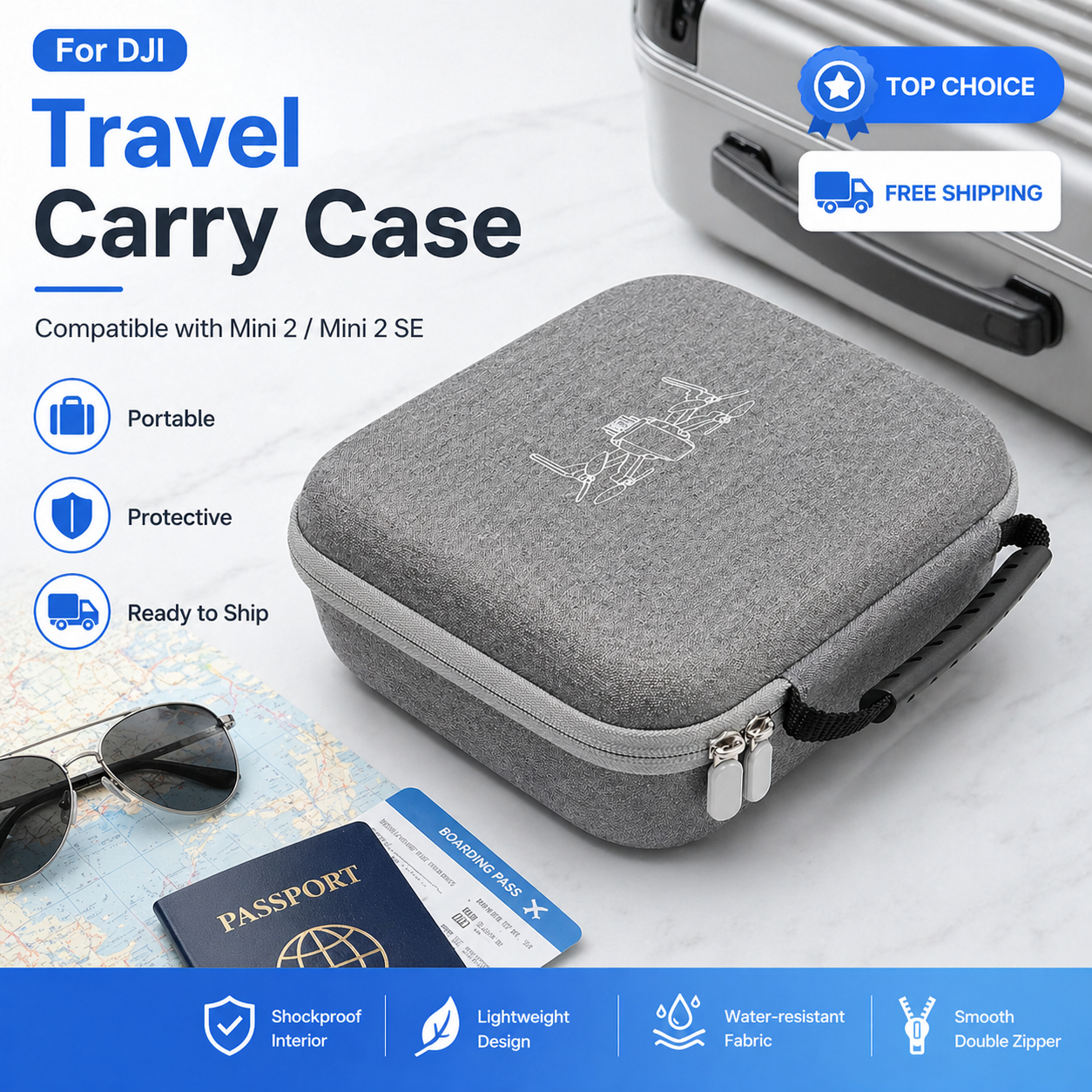 DJI Mini 2/SE Hard Shell Case  - огляд і ціна Drone Hard Shell Case
