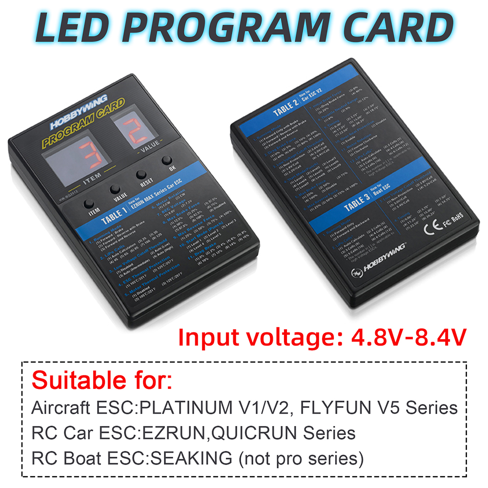 HOBBYWING Program Card LCD/LED - огляд і ціна Drone Beacon Light