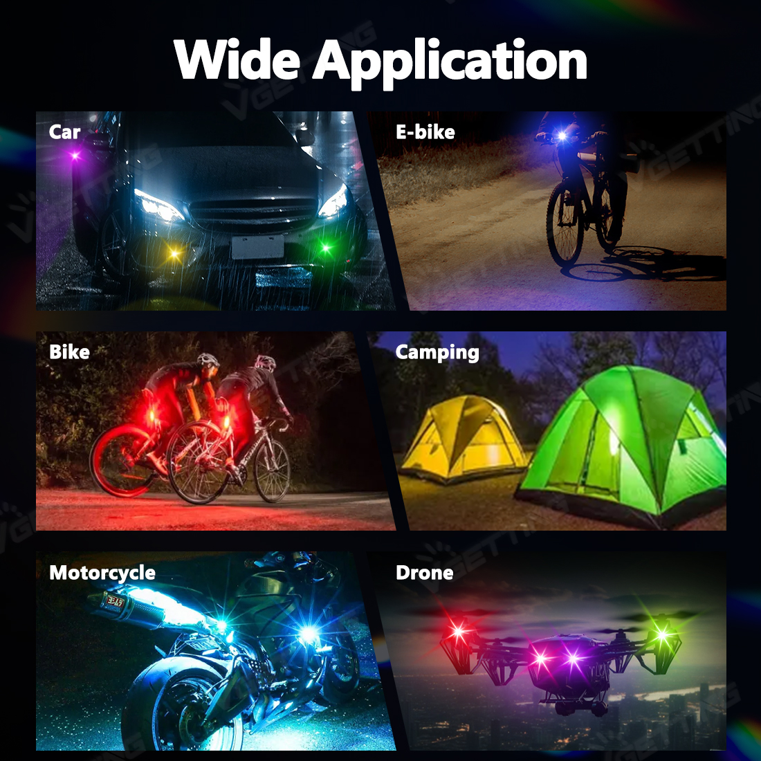 4Pcs Mini Drone Strobe Light 8 - огляд і ціна Drone Strobe Light